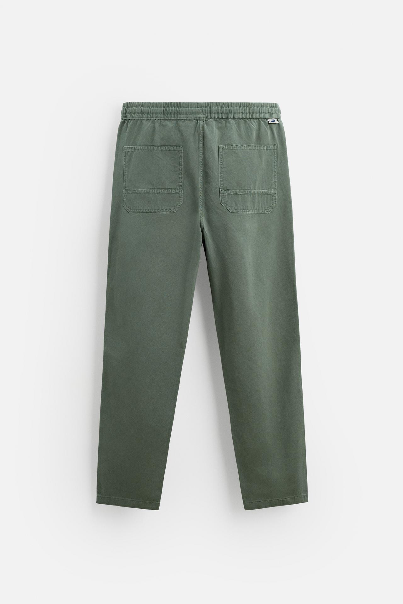 WASHED JOGGER WAIST TROUSERS